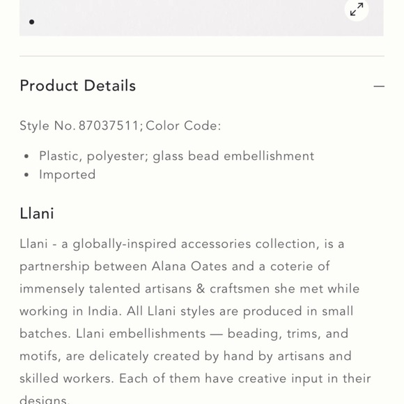 Anthropologie Llani BLAVK headband new with tags - Picture 2 of 5